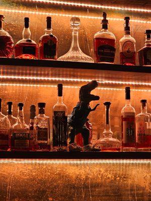 The bar at the Subway Speak Easy.