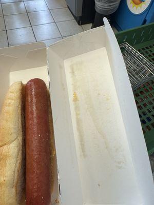 Just got a 1/4 big bite, the box was already oily and smelled like taquitos...