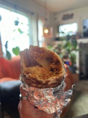 House Kathi roll with shrimp! So dang good. Every. Single. time.