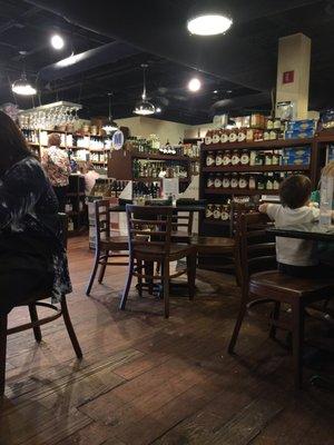 Love the cozy atmosphere among unique gourmet grocery items.