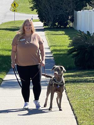 Our baby Finn and Caine Uplifted's owner Sam.