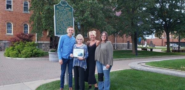 Betty Bennett, the owner, won an award this summer for improving the neighborhood with the appearance of her building!