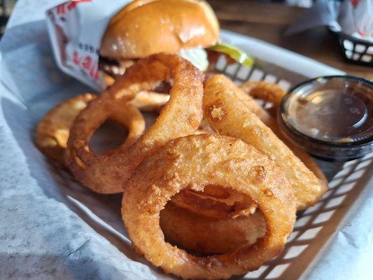 Close-up of onion rings...yum!