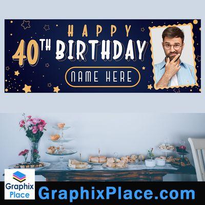 Birthday banners for all ages that you can personalized with a picture, name and date. visit our store.