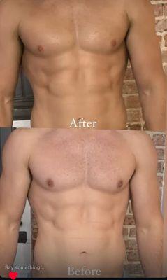 Airbrush spray tan (first rinse in 3 hours)