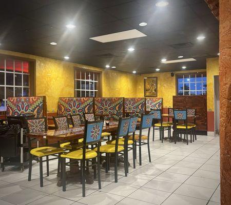 Dining area at Los Margaritas interior