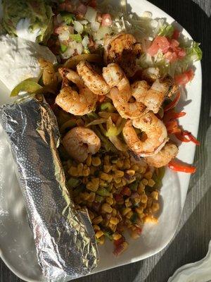 Shrimp fajitas