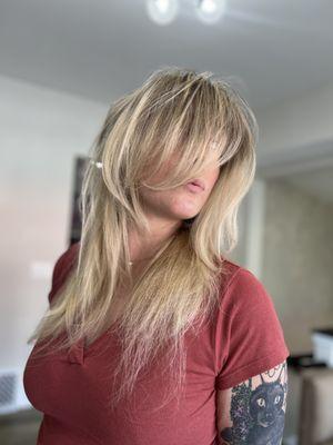 Blonde highlights