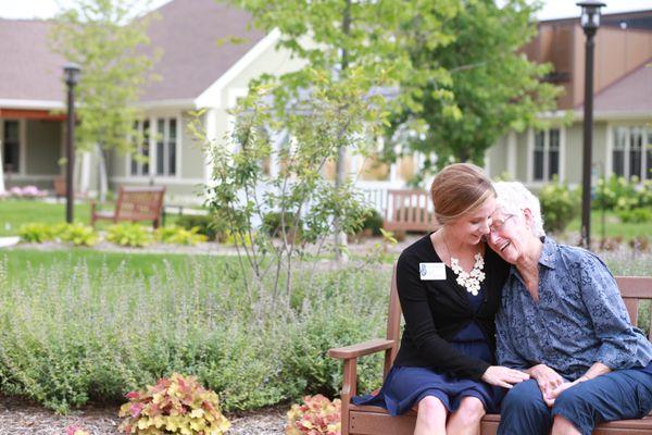 Caregiver with resident