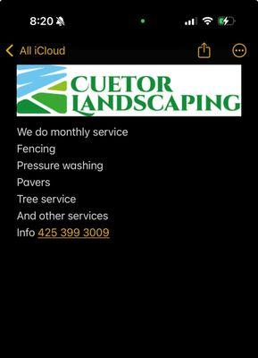 Cuetor Landscaping