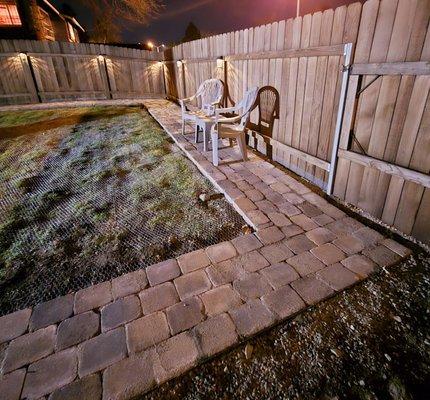 A beautiful little walkway, with room for chair and table setup for sunning.