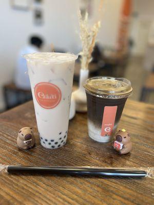 Earl Grey Milk Tea / Hōjicha Tea
