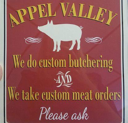 Appel Valley Butcher