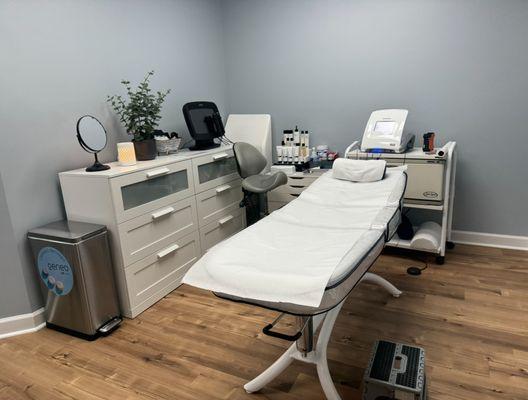 Inside the treatment room at Bella Electrolysis and Skincare, located in Tega Cay.