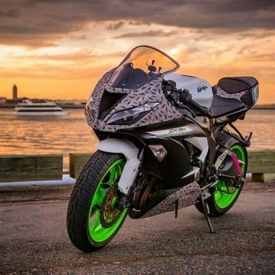 Custom Lime Green Powder Coated Wheels