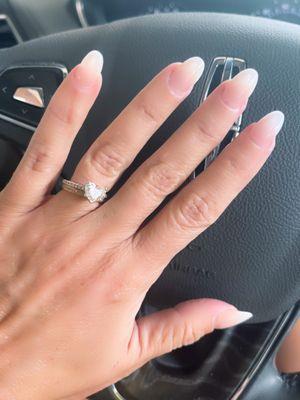 Ombré French almond shape