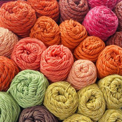 Fall colors - cotton/wool blend yarn