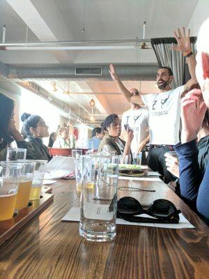 Post hike meal at the Peekskill Brewery