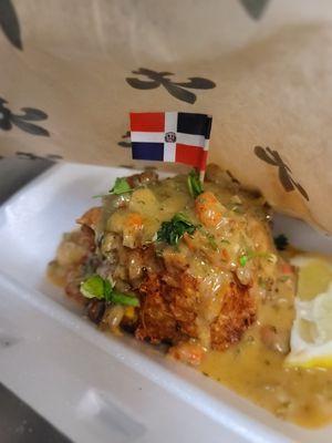 Mofongo Smothered In Crawfish Etouffee