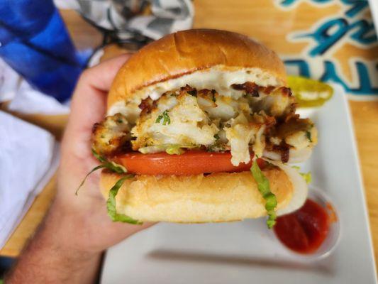 Lump crab cake sandwich! Really good! It lives up to its reputation!