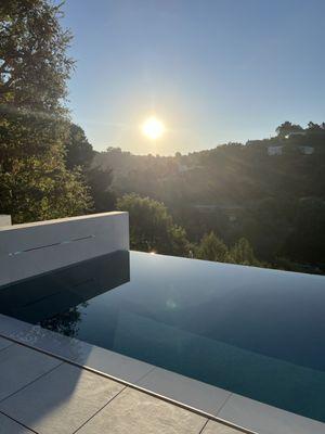 a wonderful view and a beautiful pool.