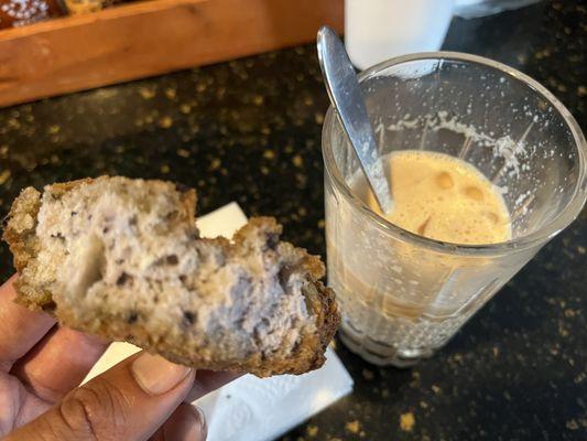 Blueberry cake donut. Fresh!