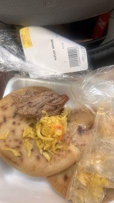 Papusas with some barbacoa