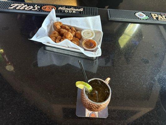 Apple Mule And Fried Cauliflower