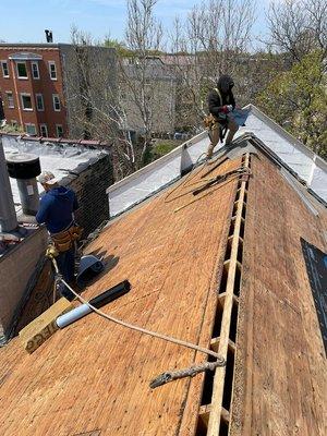 Inspection on wood is always important for a healthy roof.