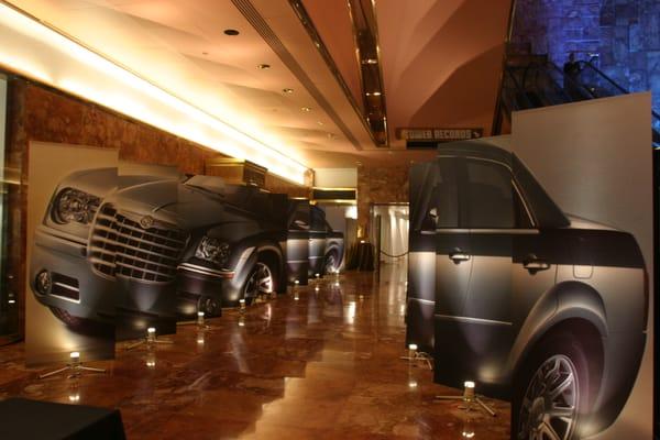 Promotional super graphics designed to resemble Chrysler 300c.