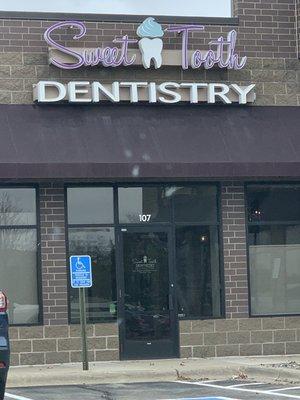 View from parking lot.