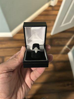 Anniversary gift for the Mrs. Almost two carats on platinum custom band.