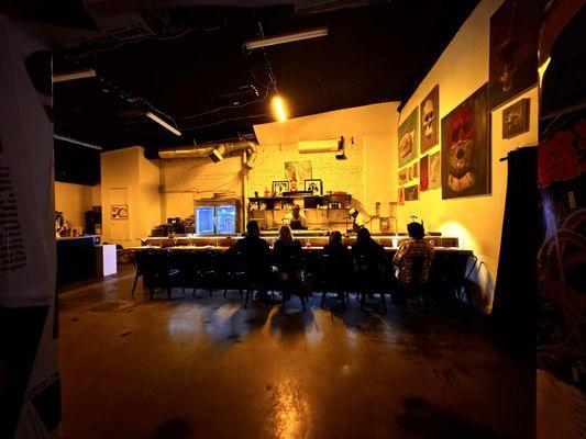 Konbini sushi counter.