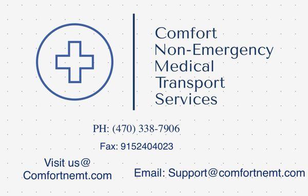 Comfort non Emergency Medical Transport Services