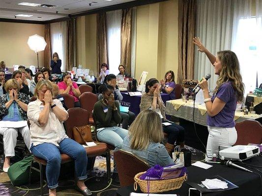 Teaching Aroma Freedom Technique, a form of belief release.
