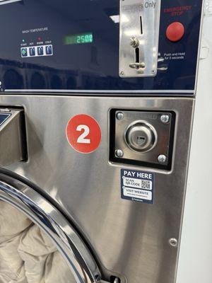 Many machines have mobile pay options