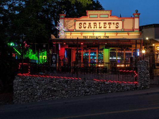 Store front at night