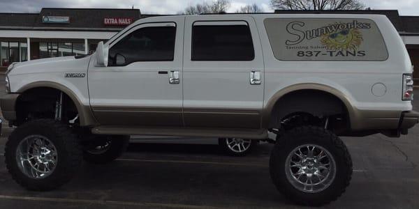 Jen, the owner's, unmistakable truck.