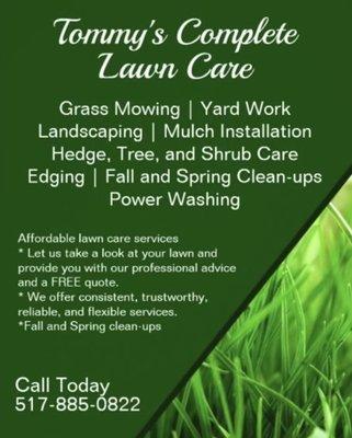 Tommy's Complete Lawn Care