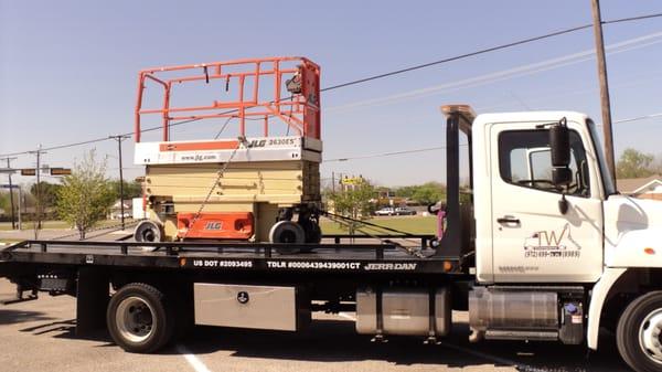 Yes - we haul equipment TOO! Forklifts, Toolboxes, Playhouses, Sheds, and more! No job is too small and no job is too big!