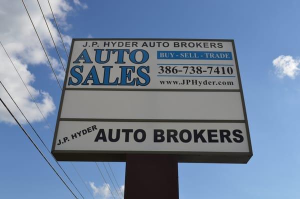 JP Hyder Auto Brokers buy and sale cars world wide. We are located in Beautiful Deland Florida.