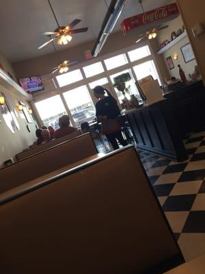 They keep a waitress on staff, which is convenient.