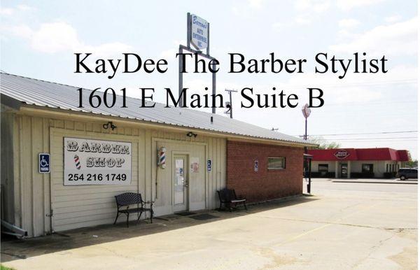 The side entrance of Suite B, we are across the street from Dairy Queen on Main Street in Gatesville