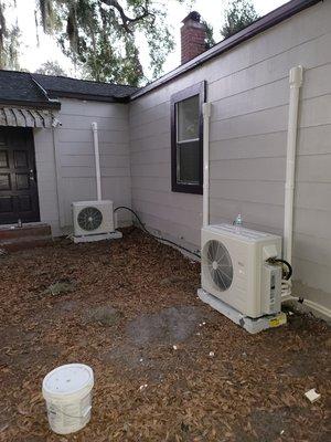 Mini split outside units