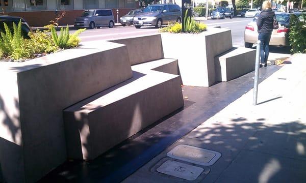 Lightning bolt benches. Rad as heezy.
