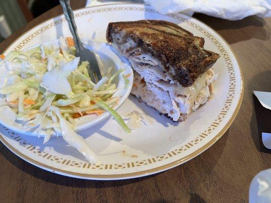 Rachel (turkey reuben) with Chloe slaw. It's ok.