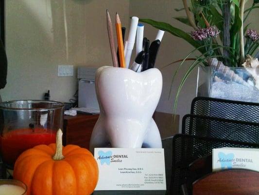 Is it a tooth or is it a pen holder?