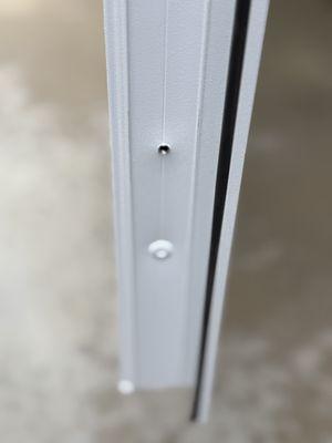 protruding open holes in multiple places