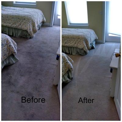 Carpet cleaning before and after