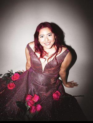 Turkish fabric dark magenta dress